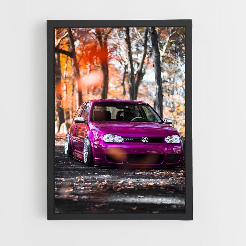 Poster R32 dans les Bois – affiche Volkswagen (vue 2)